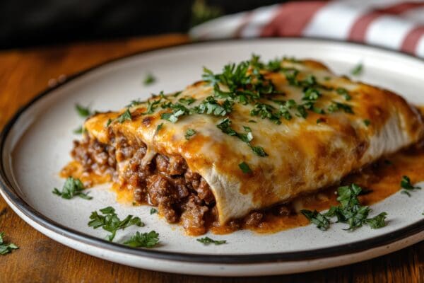 Creamy Chile Beef Burrito